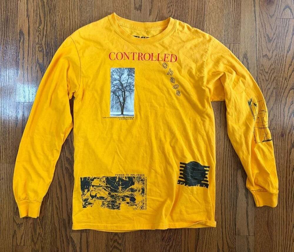 Vitriol Controlled Chaos Yellow Graphic Long Sleeve Shirt